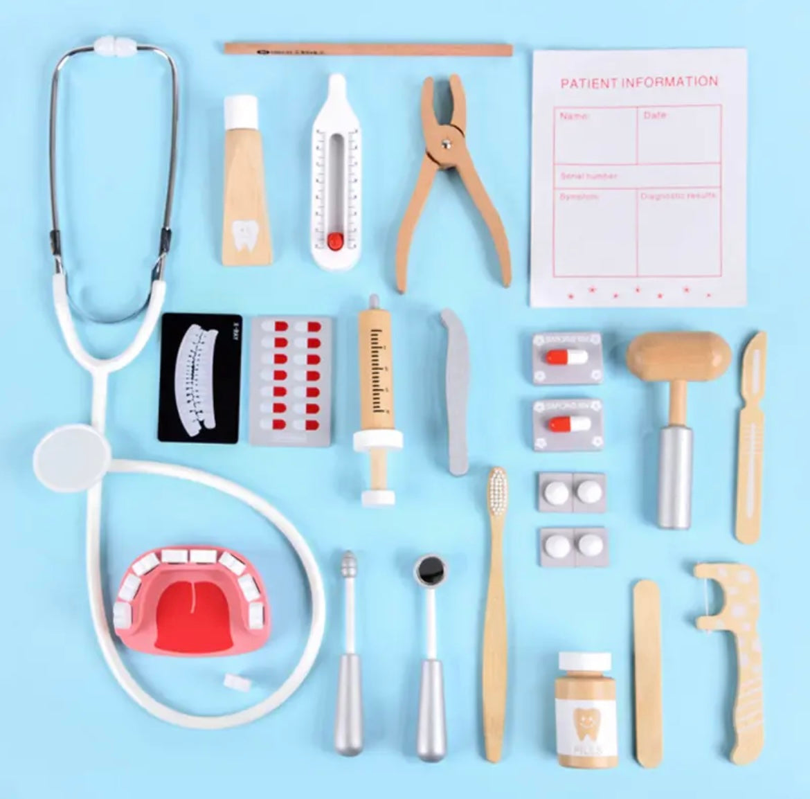 Wooden Doctor/Dentist Play Set