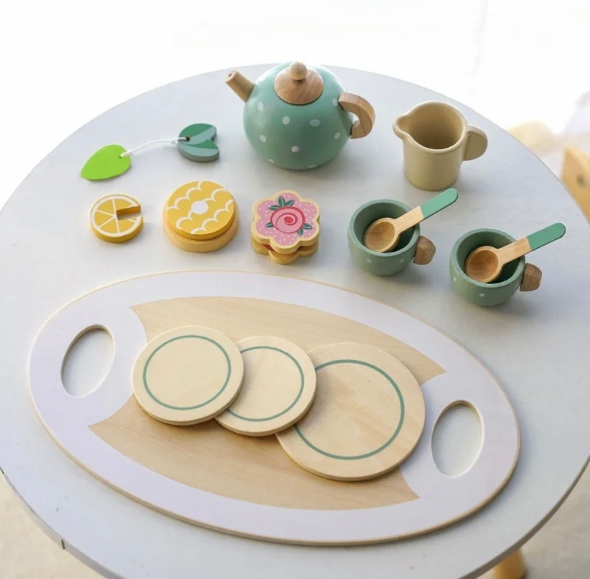 Wooden Afternoon Tea Party Set