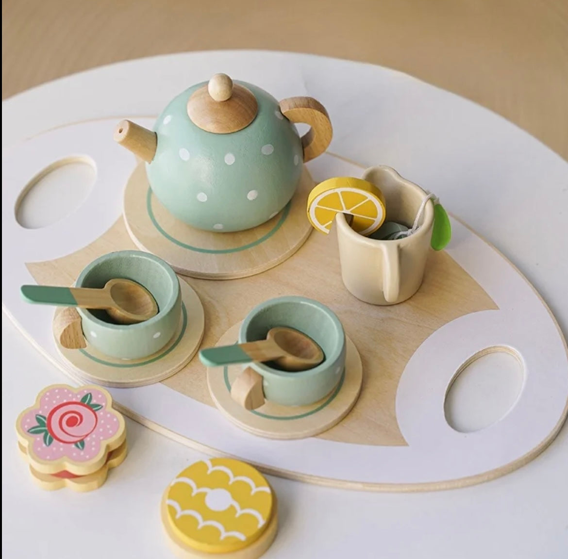 Wooden Afternoon Tea Party Set