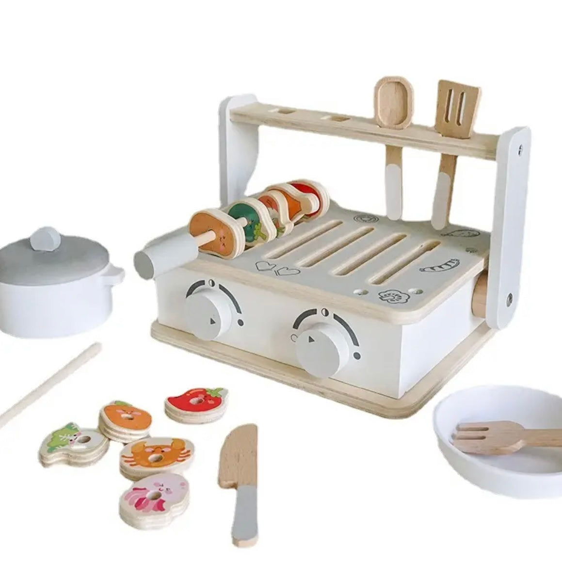 Wooden Grill Set